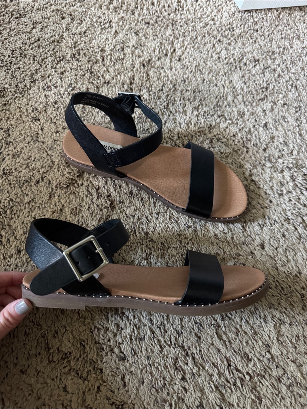 Steve Madden black sandals